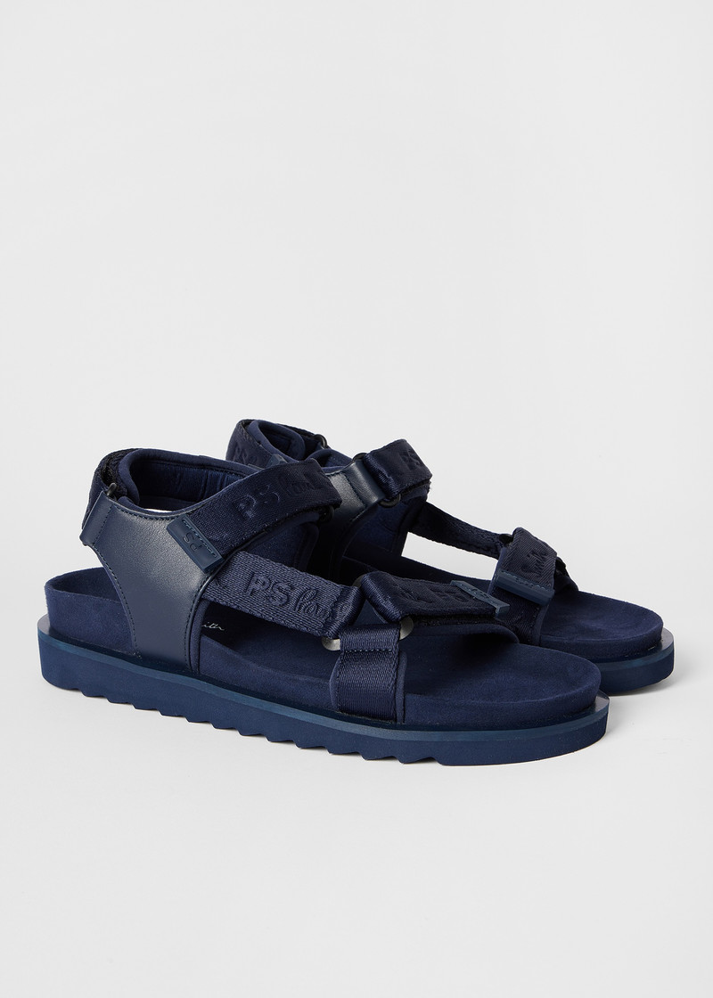 Paul Smith Navy 'Dorado' Tape Sandals outlook