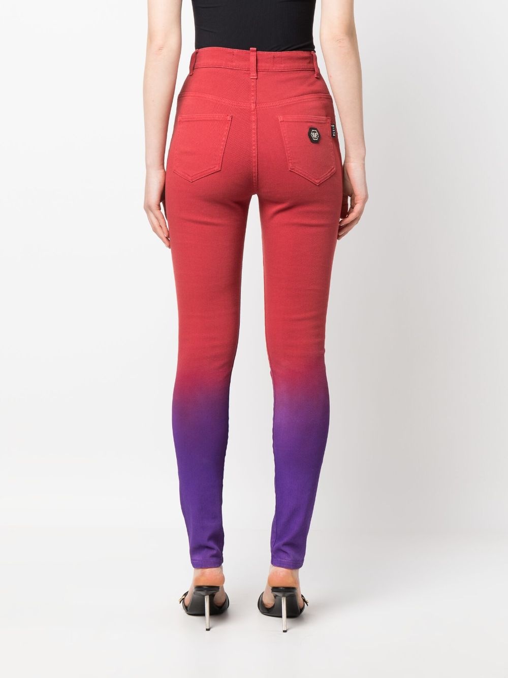 high-waisted ombré jeggings - 4