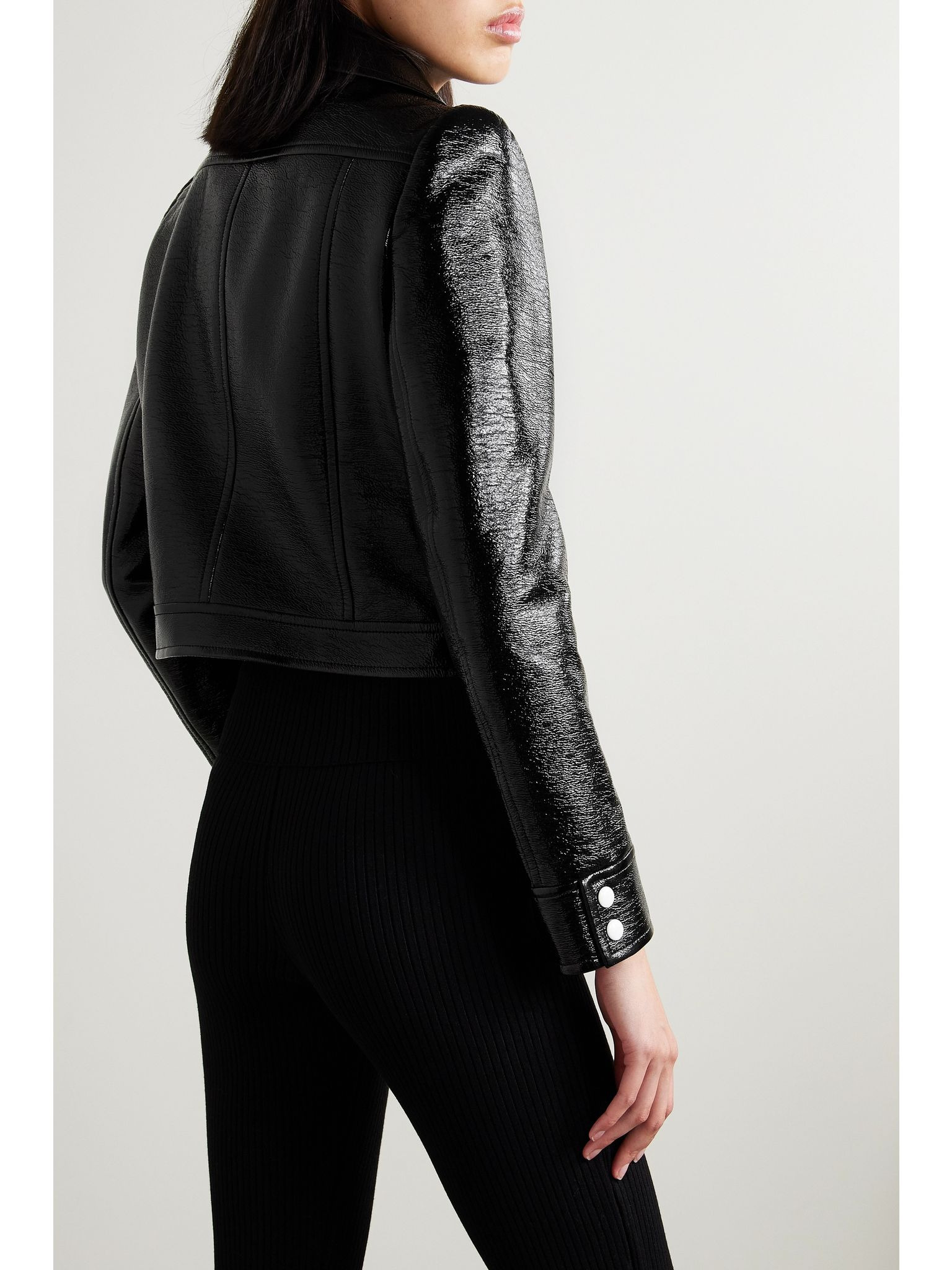 Reedition coated cotton-blend jacket Black - 4