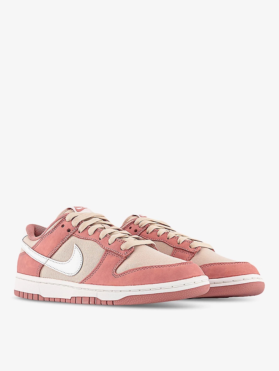 Dunk Low panelled leather and woven low-top trainers - 3