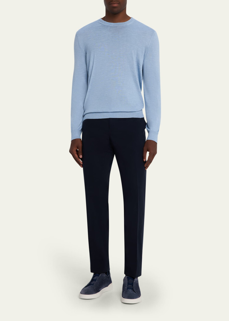 ZEGNA Men's Slim Flat-Front Pants outlook