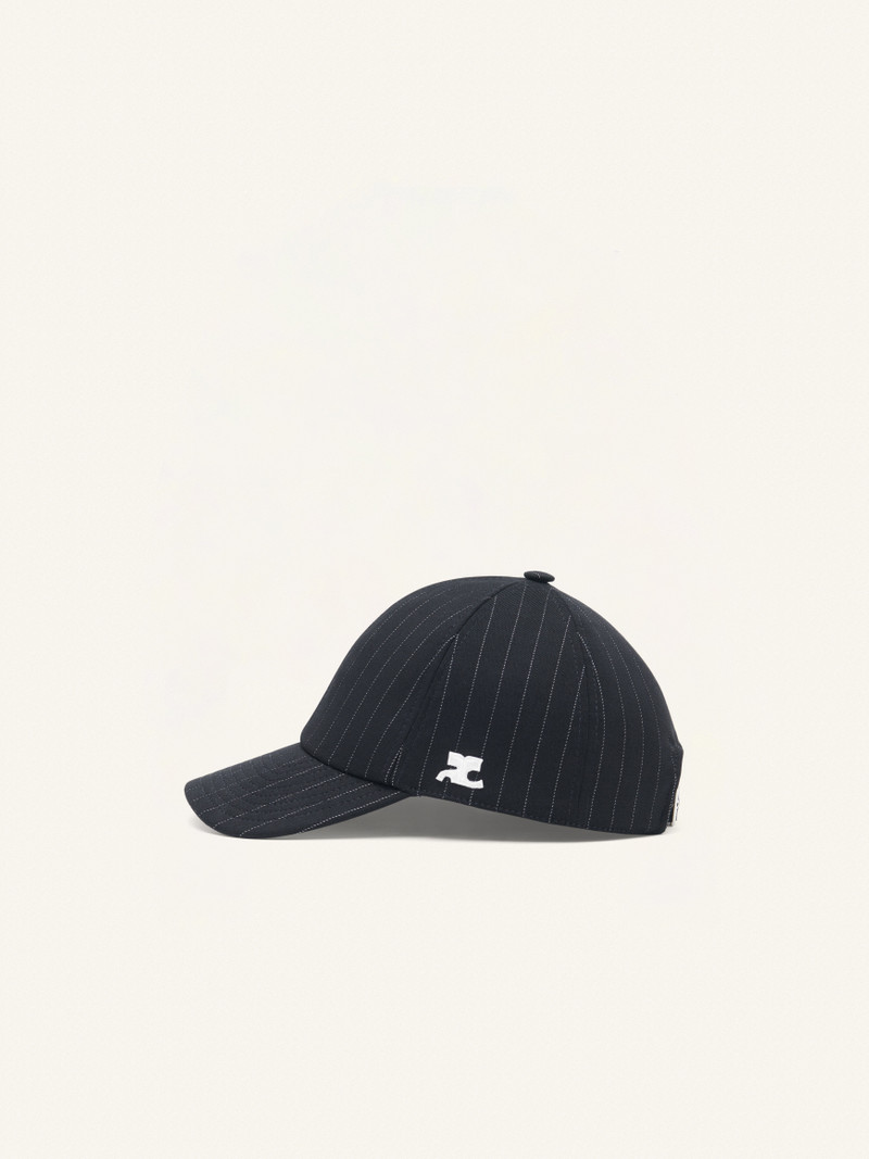 courrèges GOGO PINSTRIPES CAP outlook