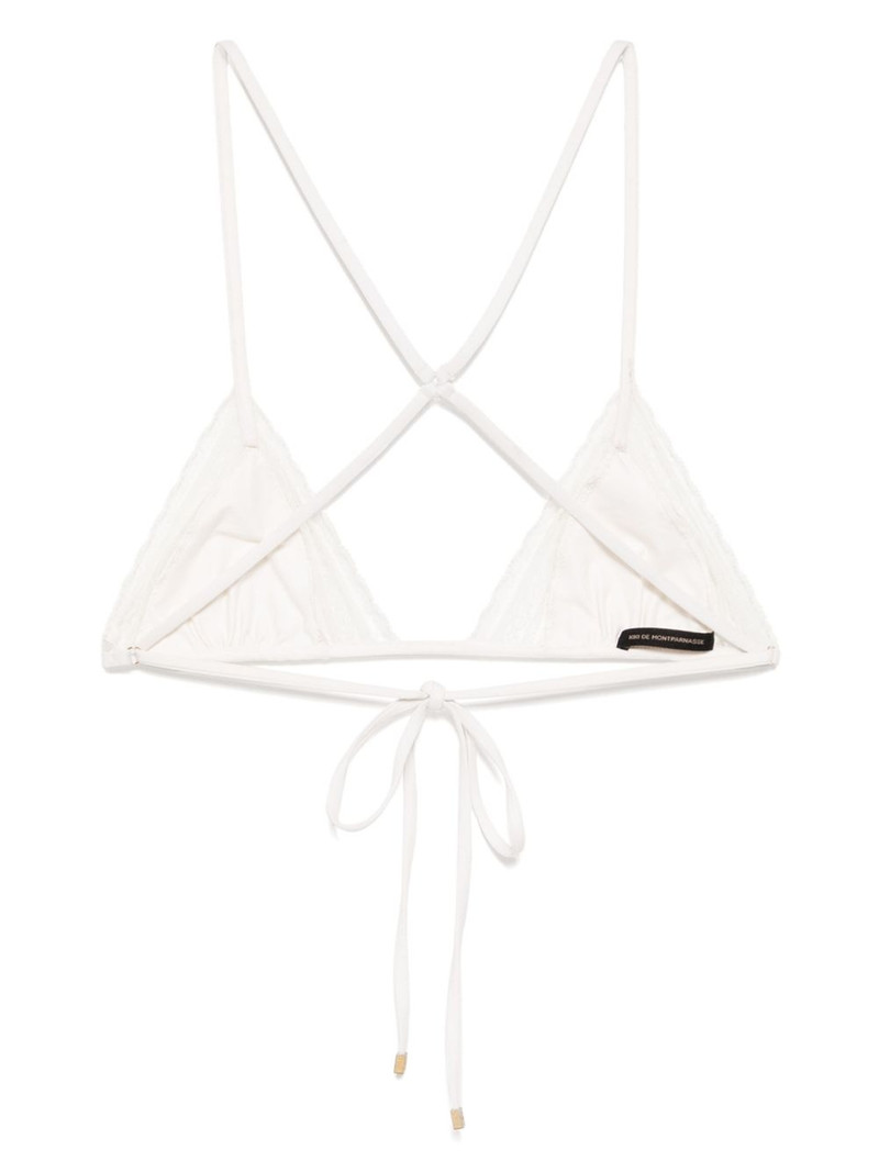 KIKI DE MONTPARNASSE lace inset string bikini top outlook