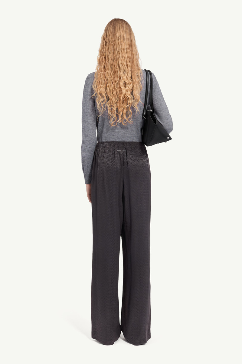Viscose blend jacquard trousers 3