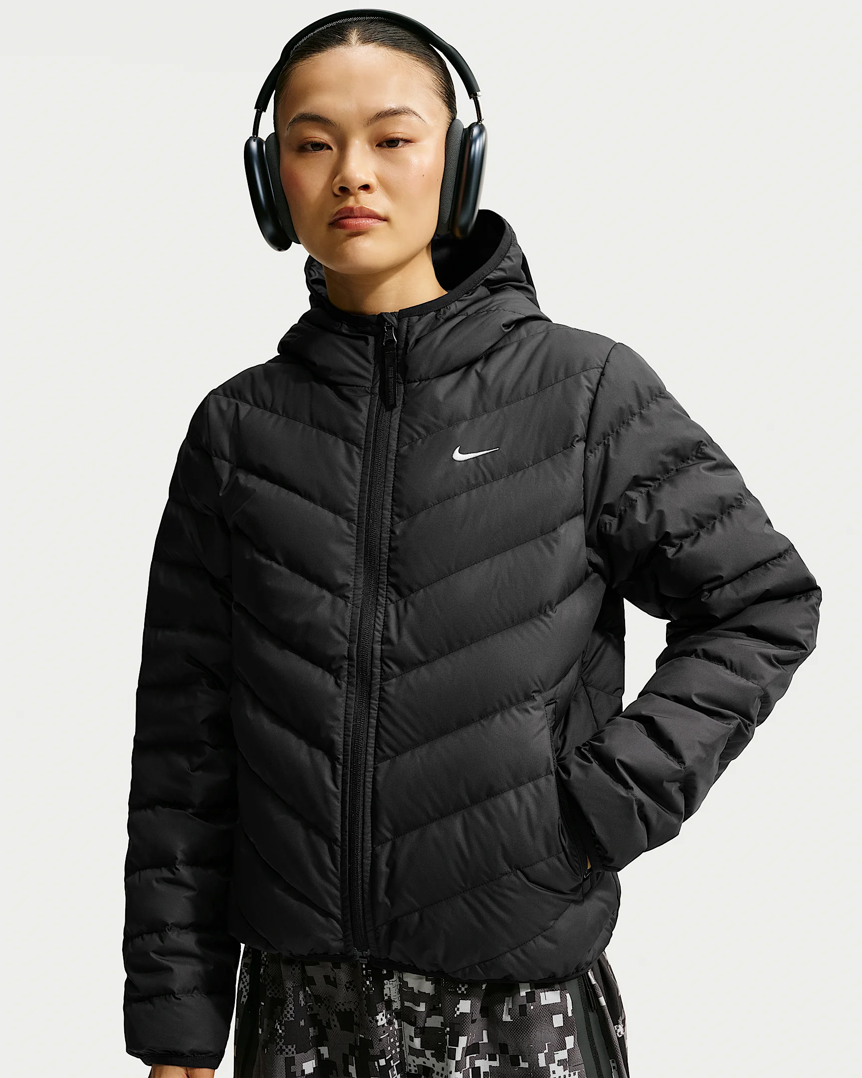 Nike Sportswear Windpuffer Women's Therma-FIT Hooded Down Jacket - 1