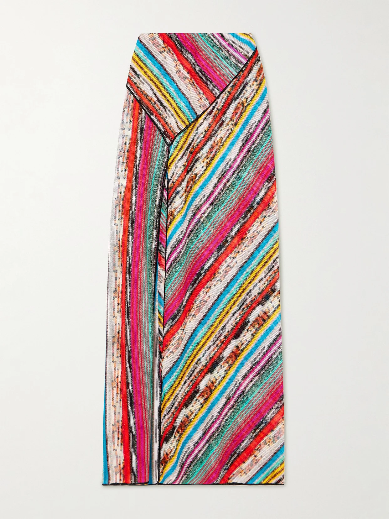Mare Striped Metallic Crochet-knit Maxi Skirt - 1