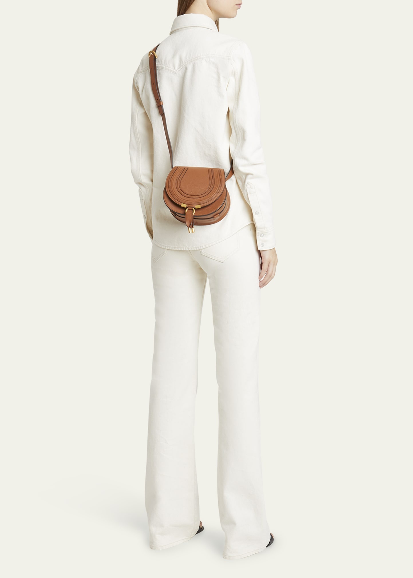 Marcie Small Crossbody Bag in Grained Calfskin - 5