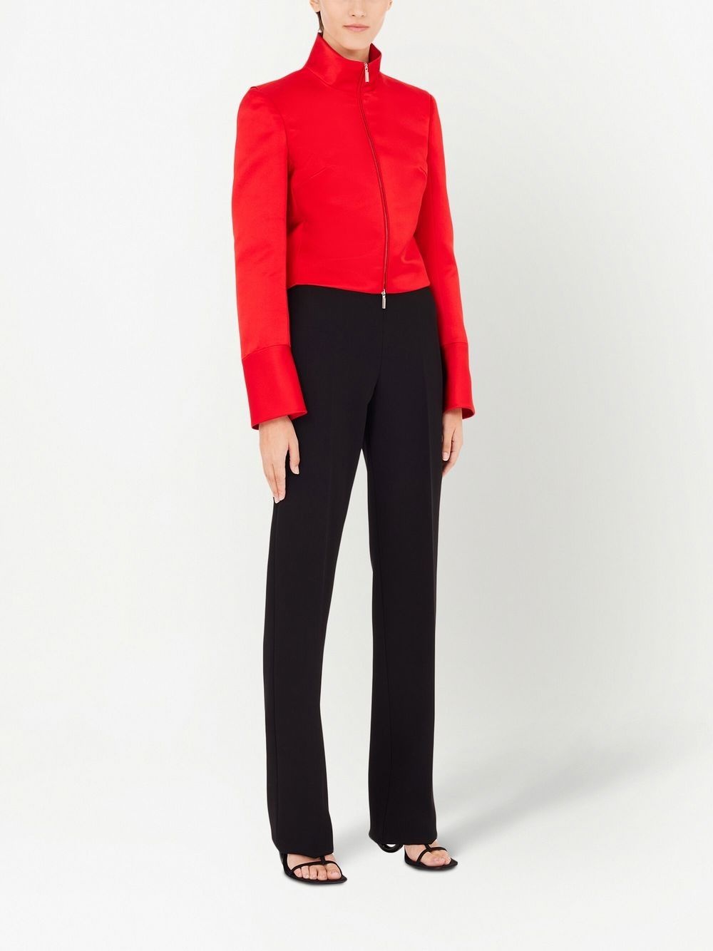 high-waist straight-leg trousers - 2