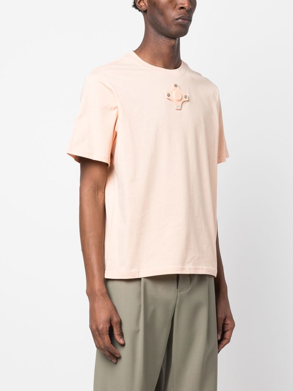 eyelet-detail short-sleeve T-shirt - 3