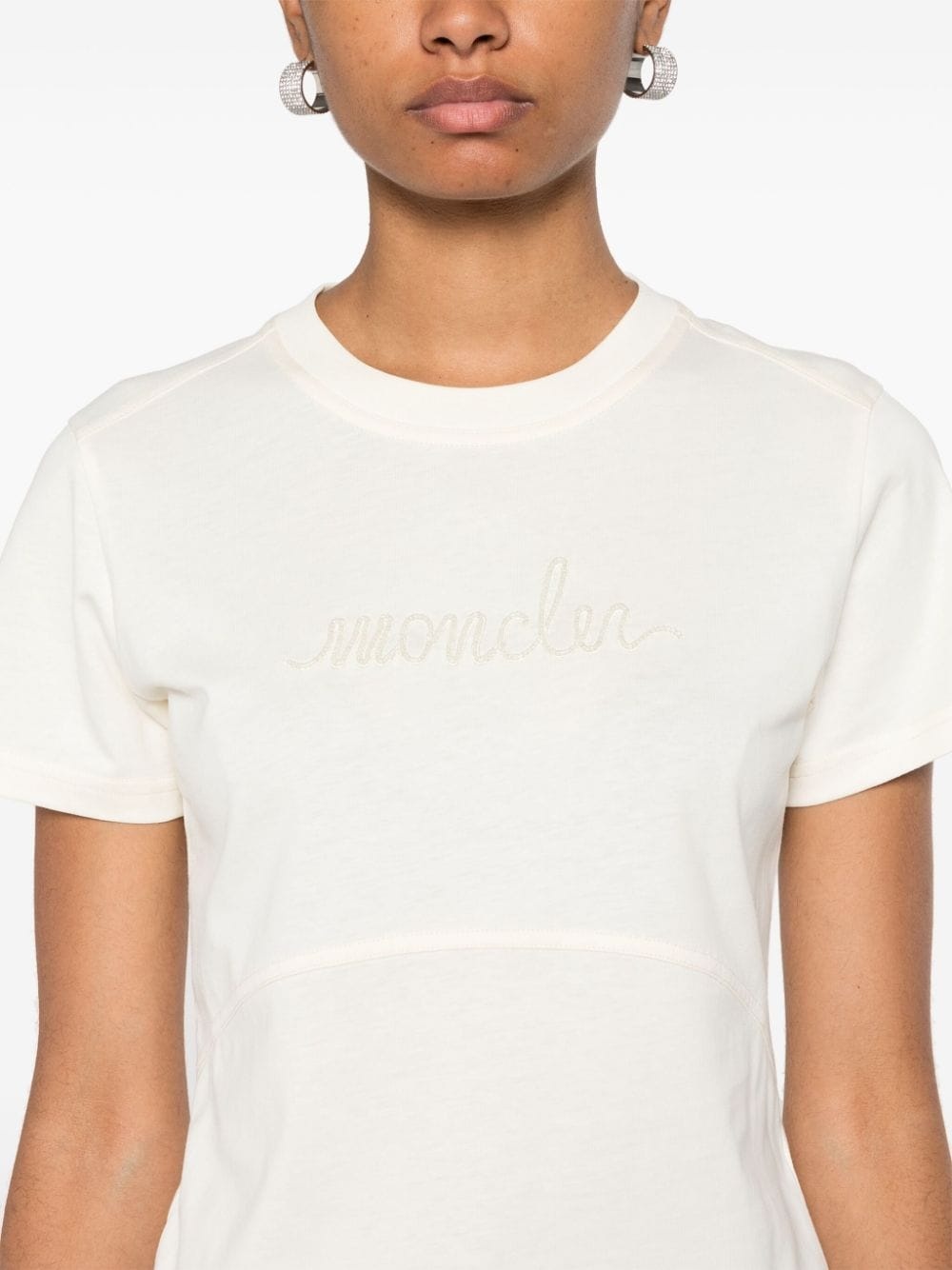 logo-embroidered cotton T-shirt - 5