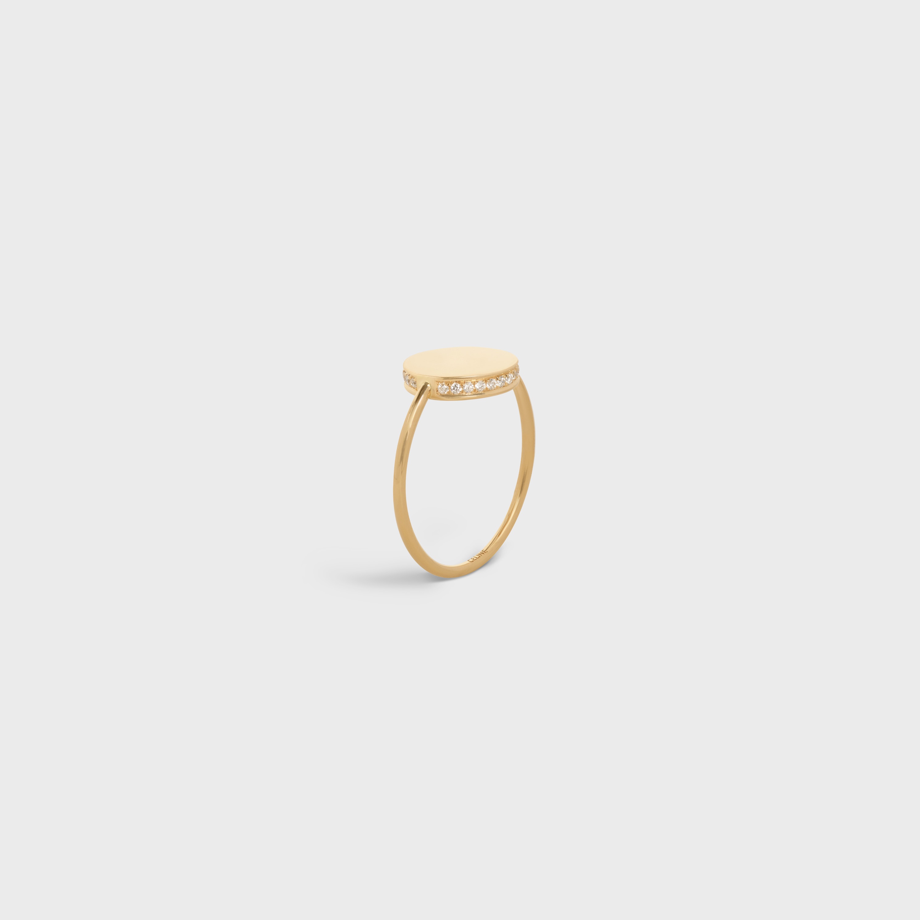 Medaille Celine Ring in Yellow Gold and Diamonds - 2