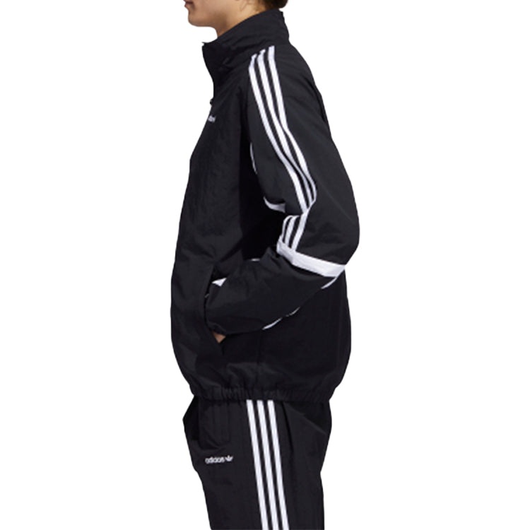 adidas originals GLOBE TT Stand-up Collar Sports Coat Male Black GD2089 - 4