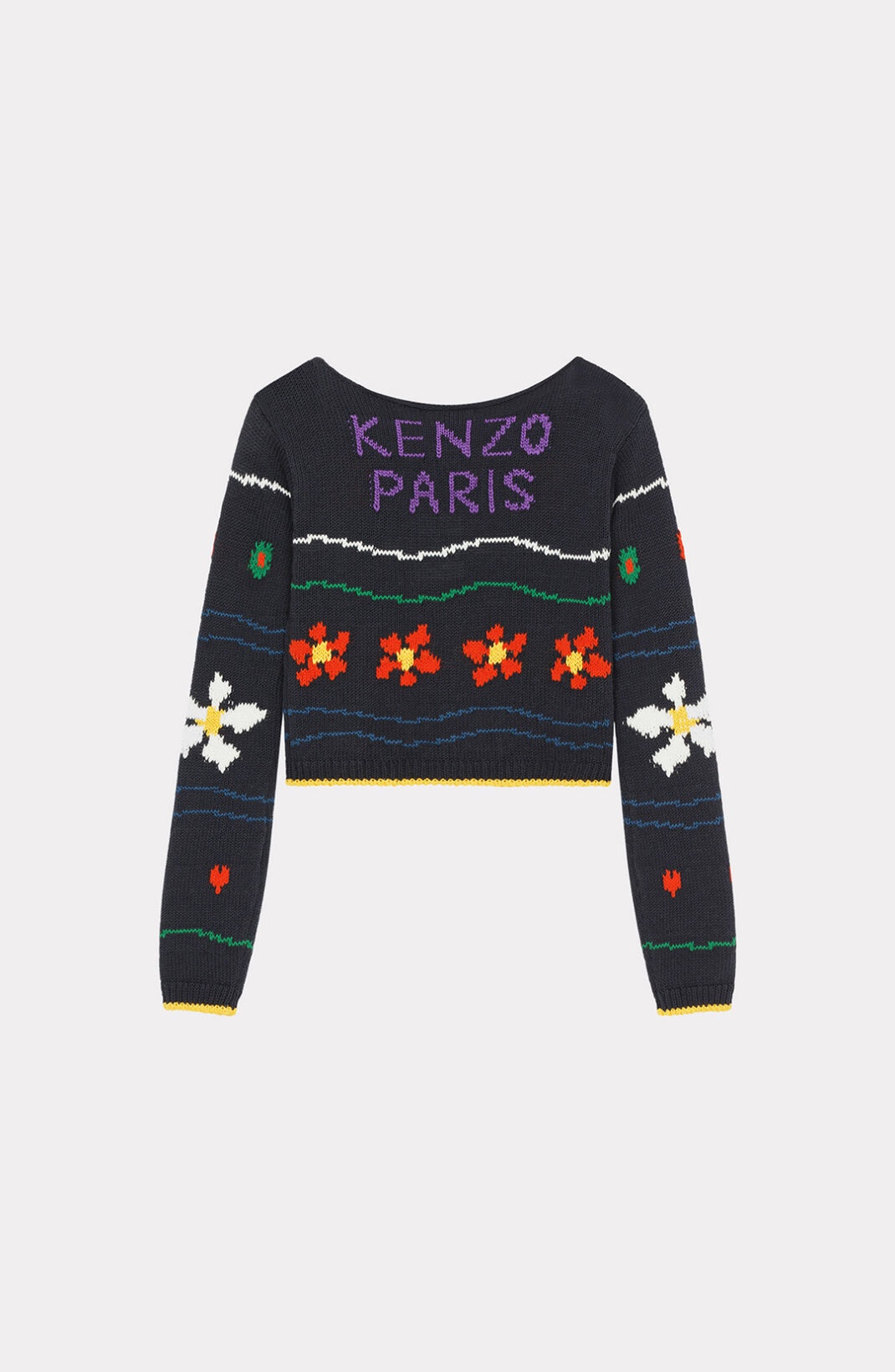 KENZO KENZO Pixel cropped jumper REVERSIBLE