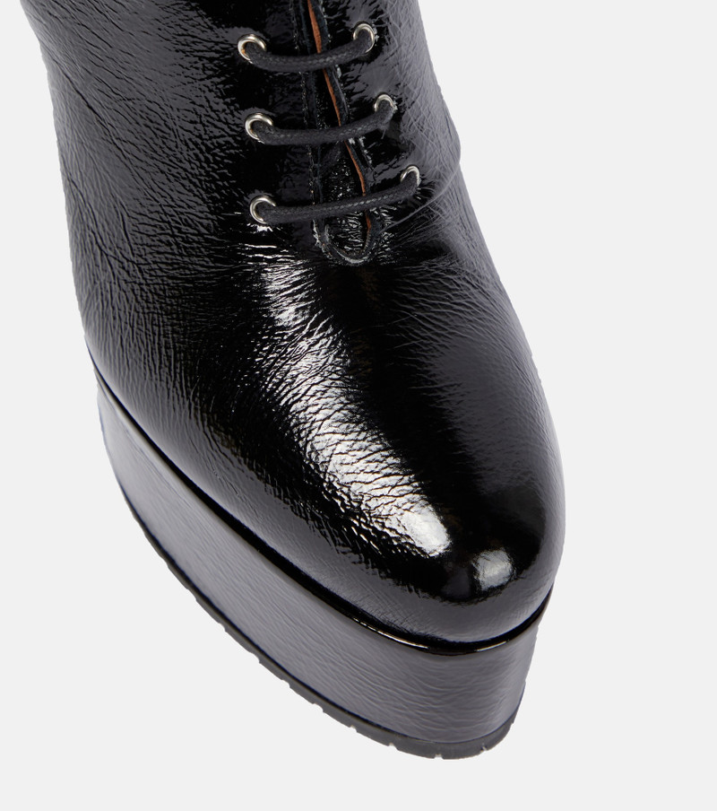 Leather platform ankle boots 6