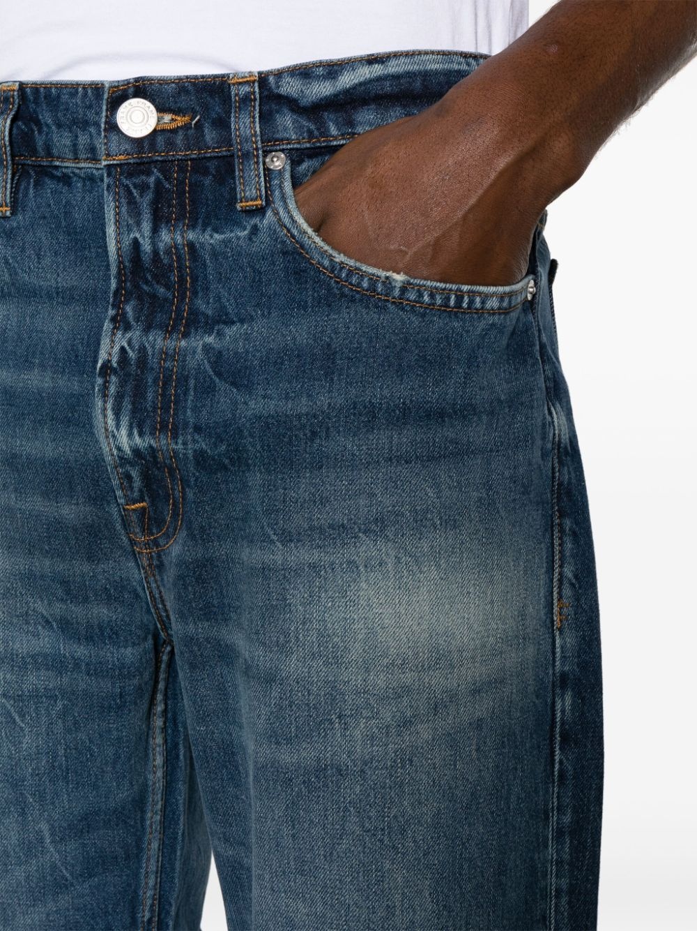 ripped-detailed distressed jeans - 5