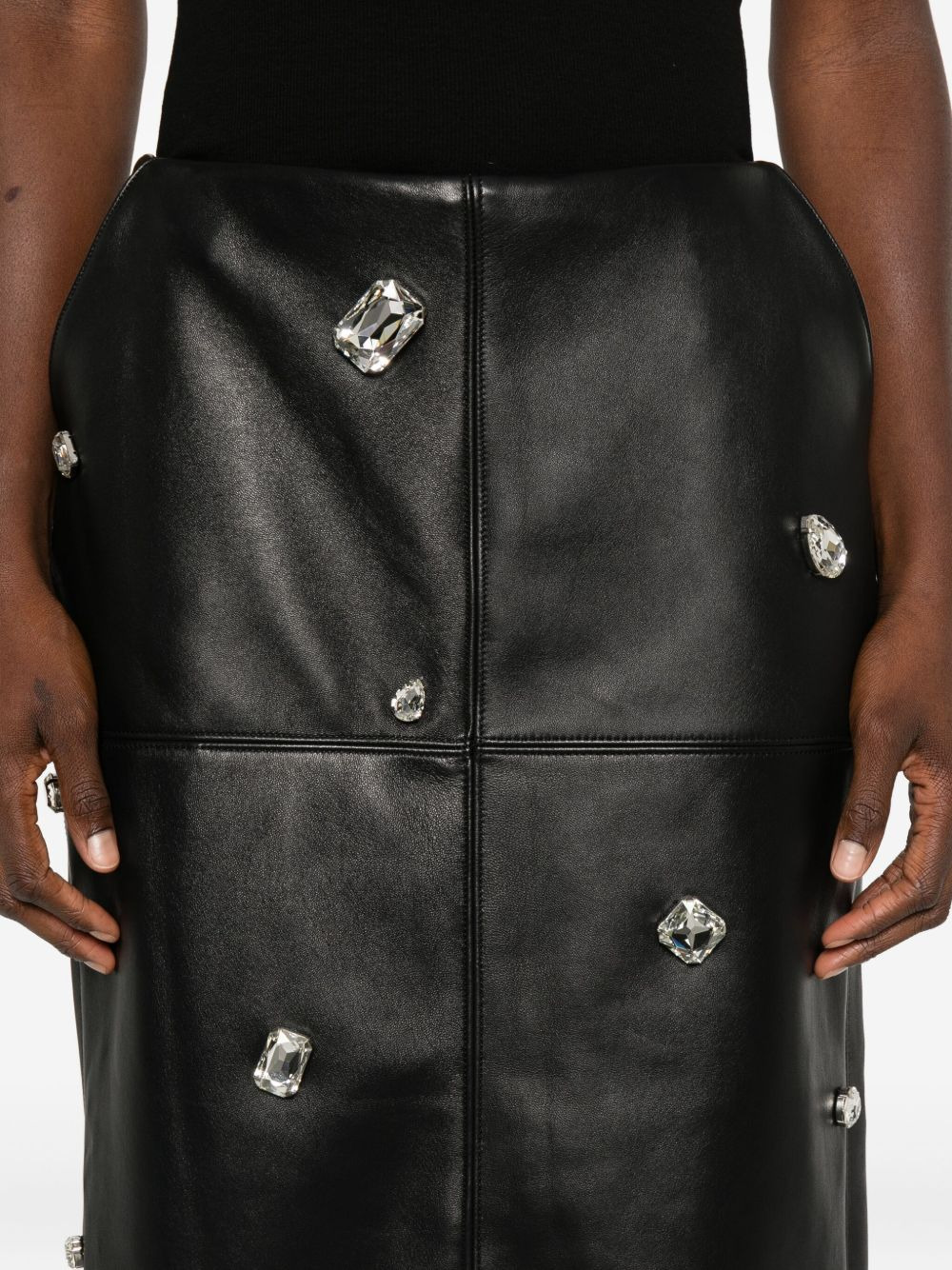 crystal-embellished skirt - 5