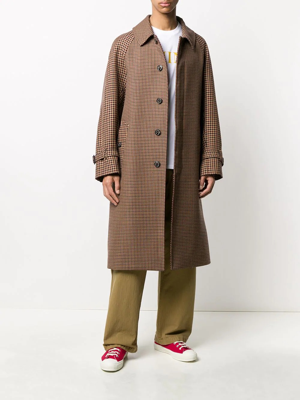 Catrine check single-breasted trench coat - 2