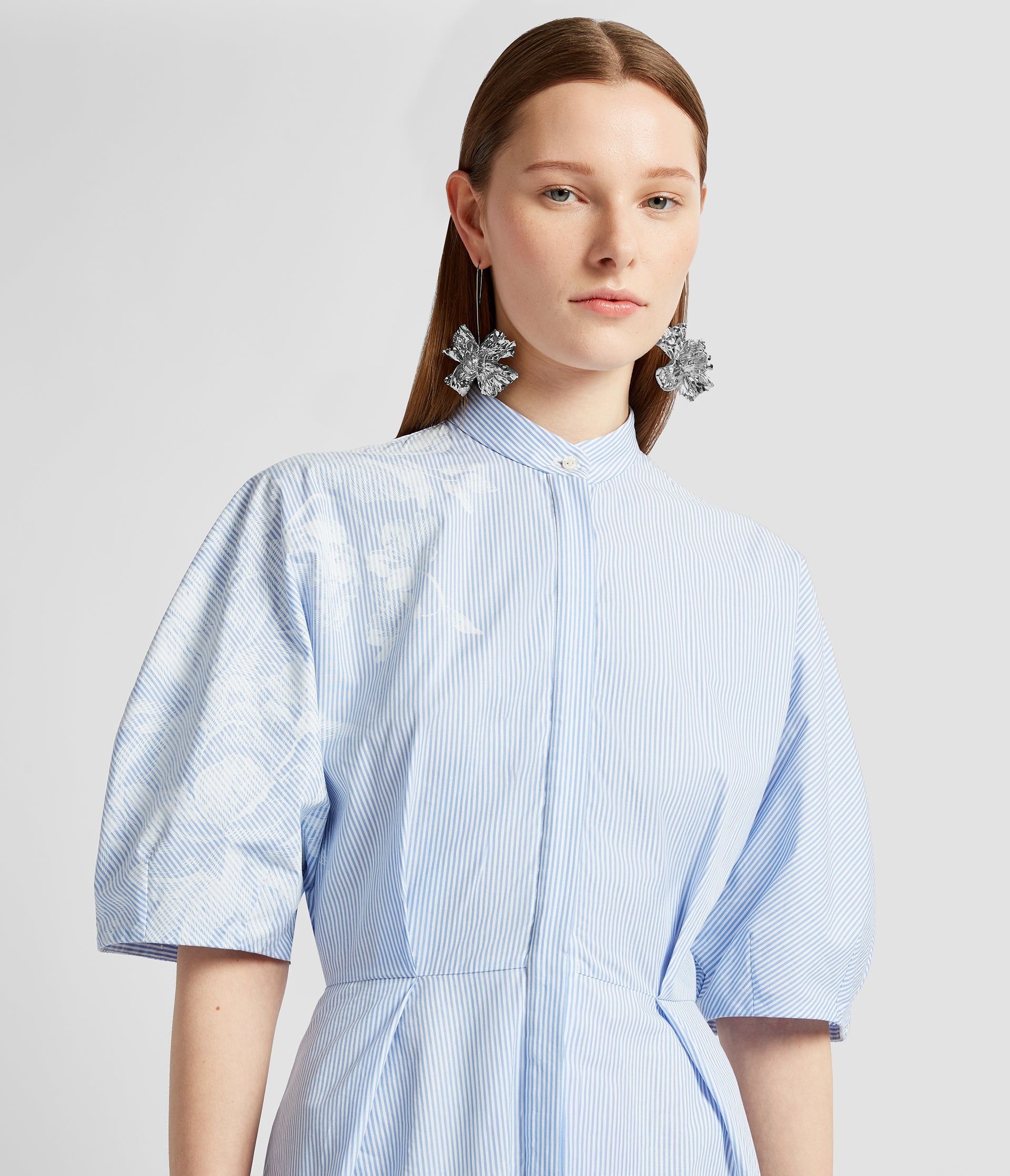 SHORT SLEEVE MIDI SHIRT DRESS - 5