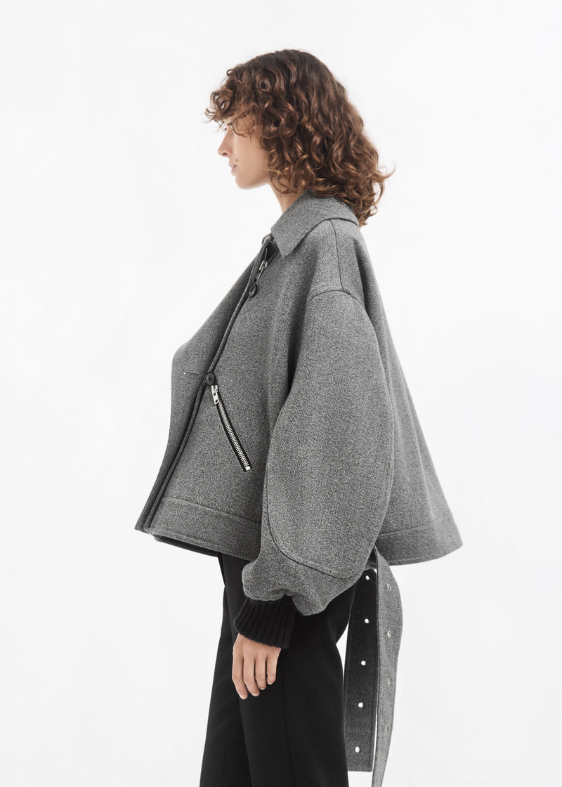 Oversized Engineered Bomber in Wool 3