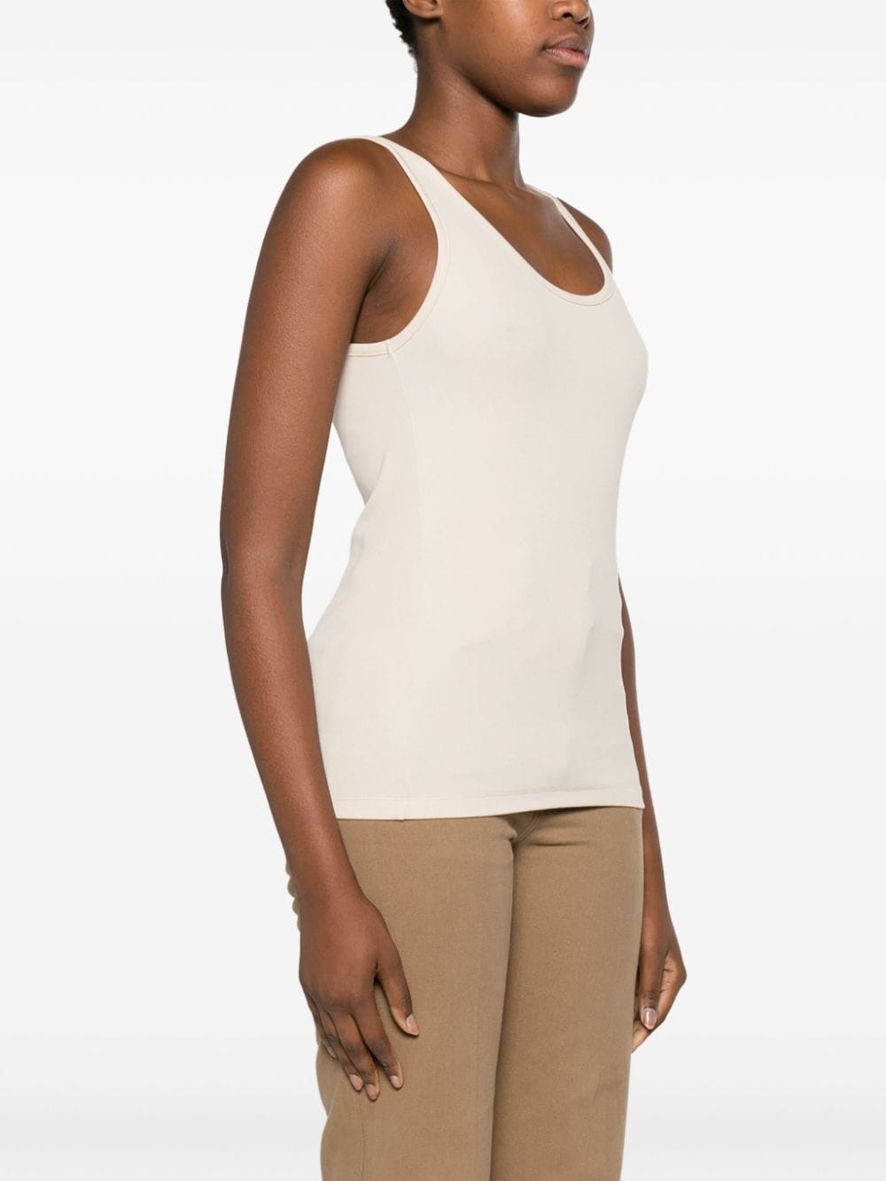 scoop-neck ribbed tank top - 3