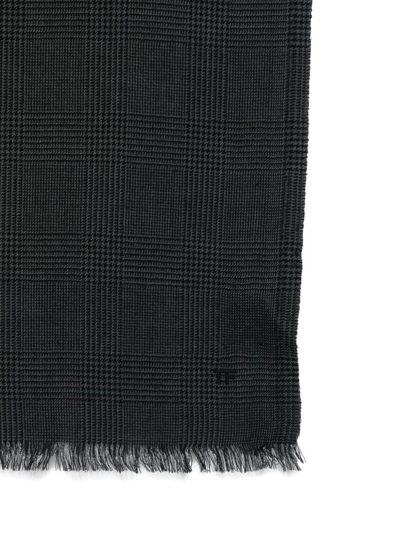 TOM FORD Prince of Wales-check scarf outlook
