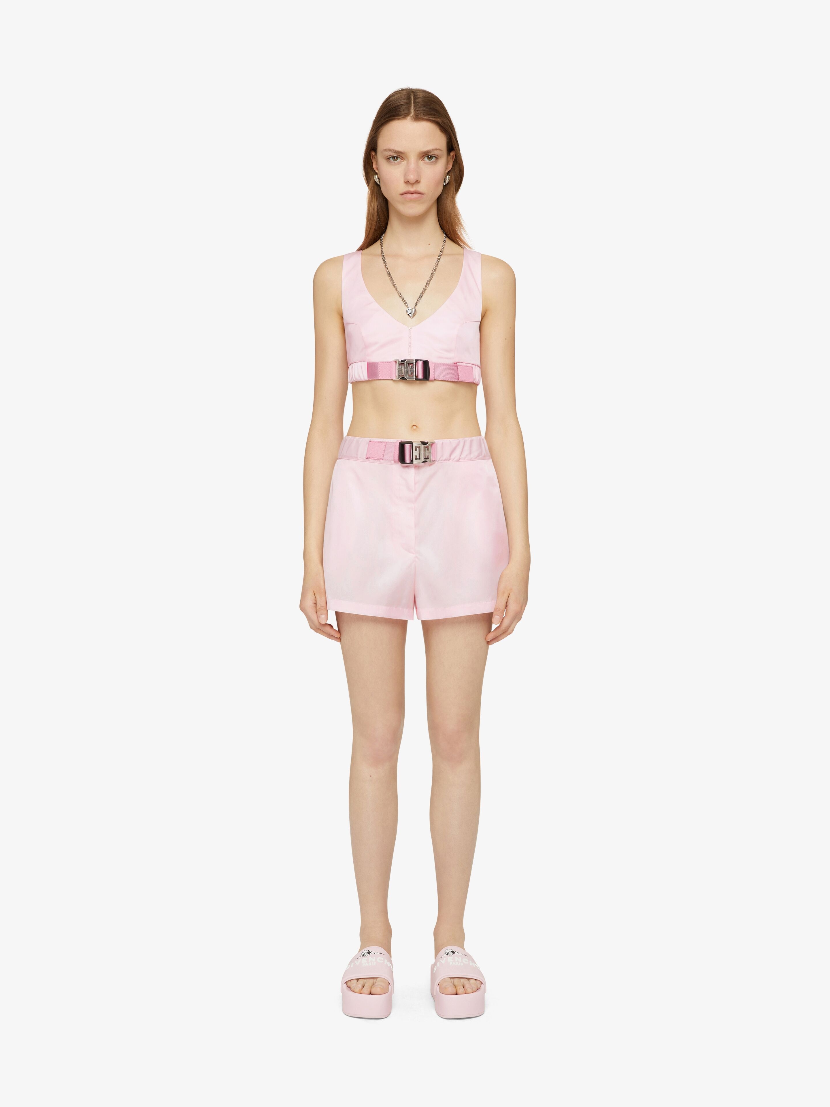CROP TOP IN NYLON WITH 4G BUCKLE - 2
