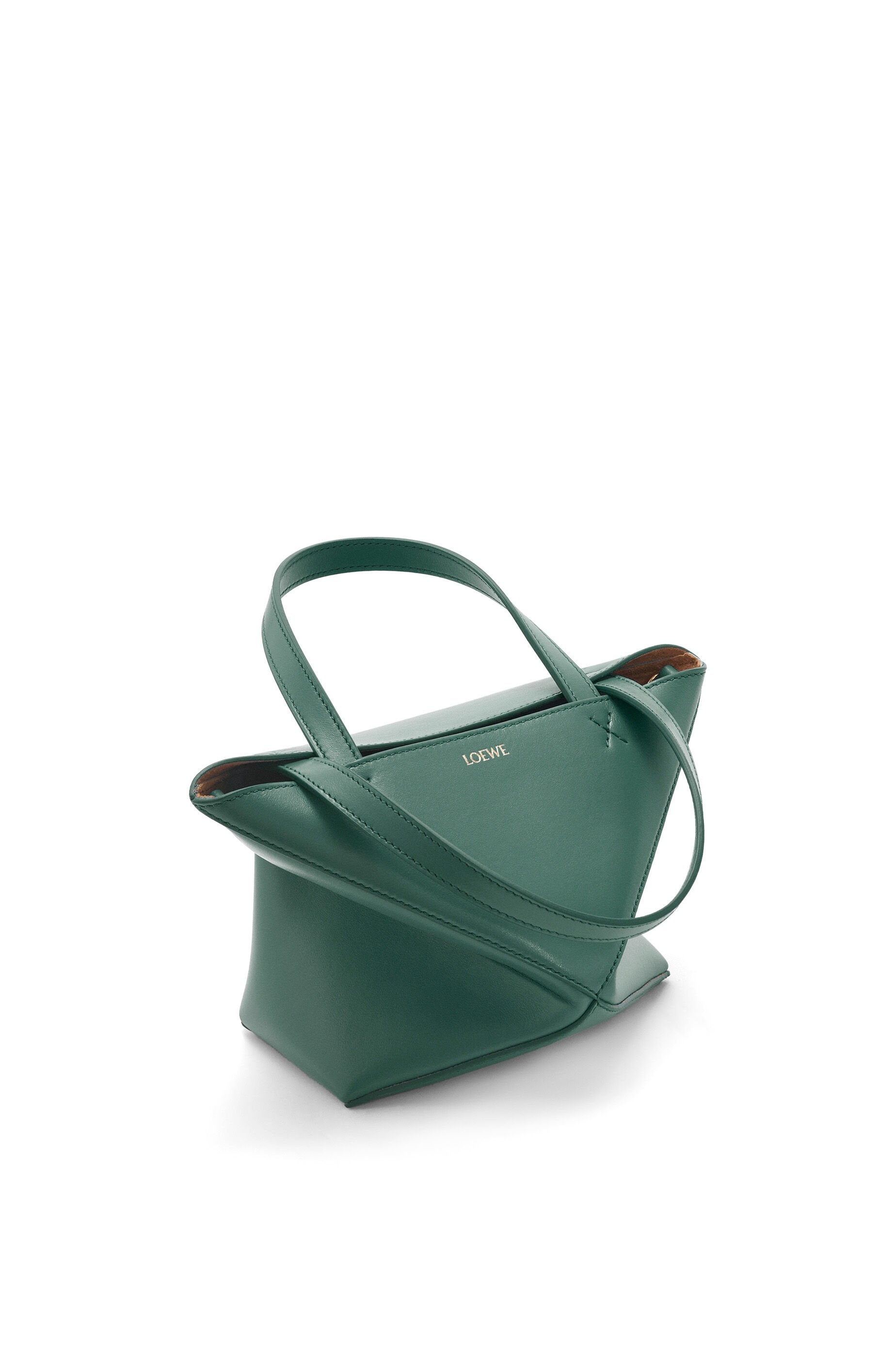 Mini Puzzle Fold tote in shiny calfskin - 3