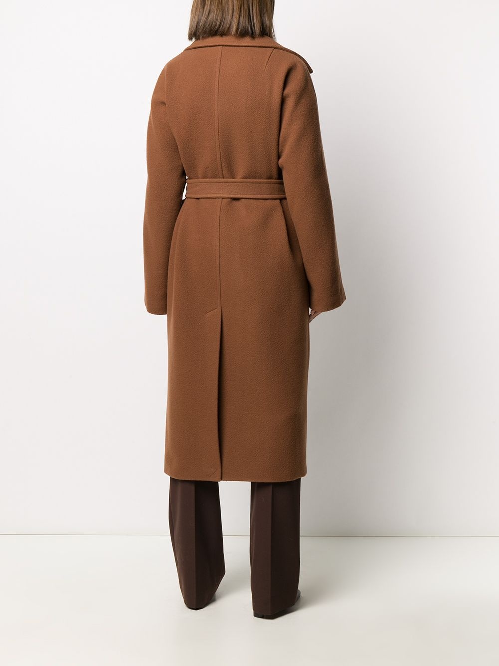 belted mid-length coat - 4