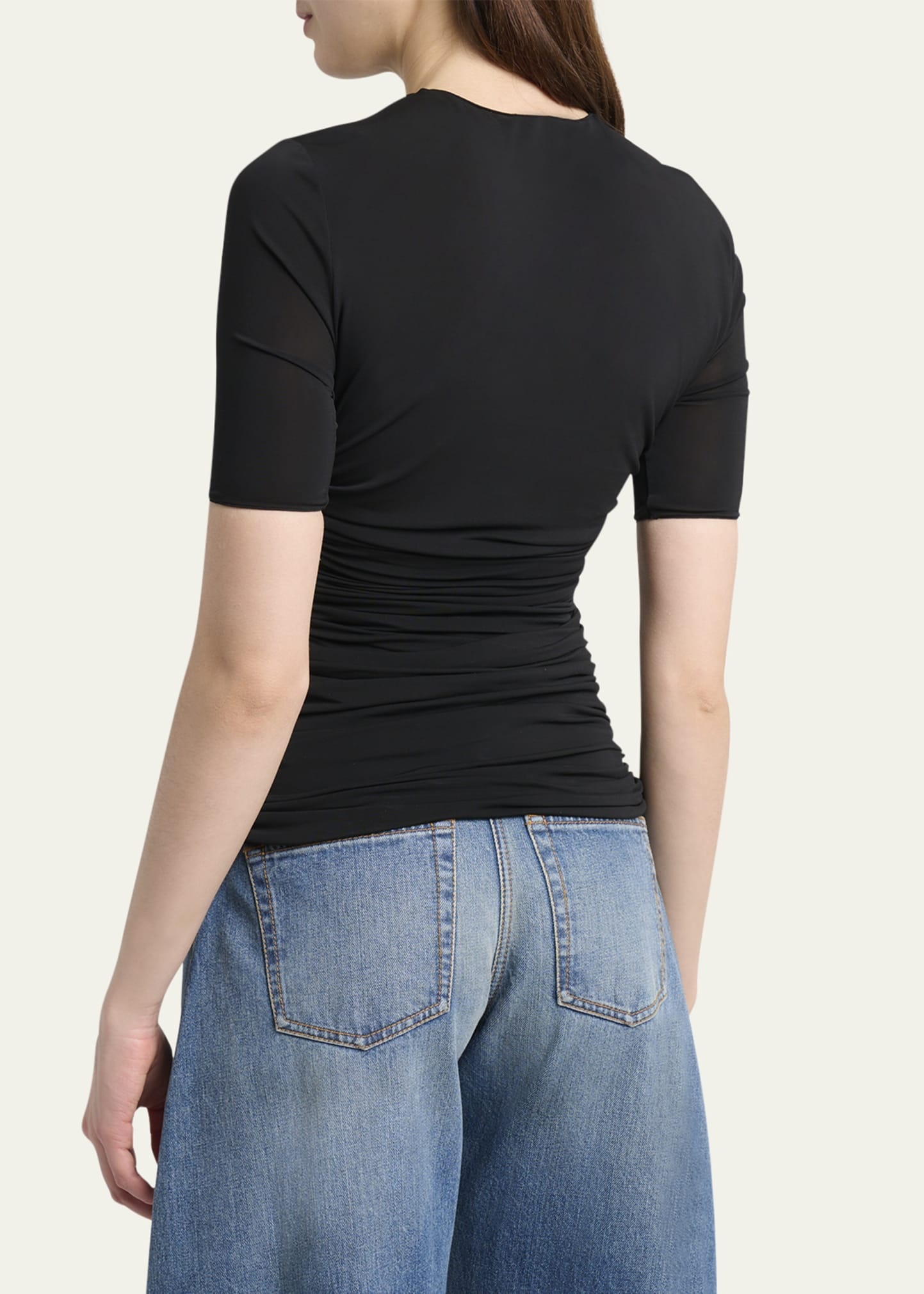 Ruched Short-Sleeve Top - 3
