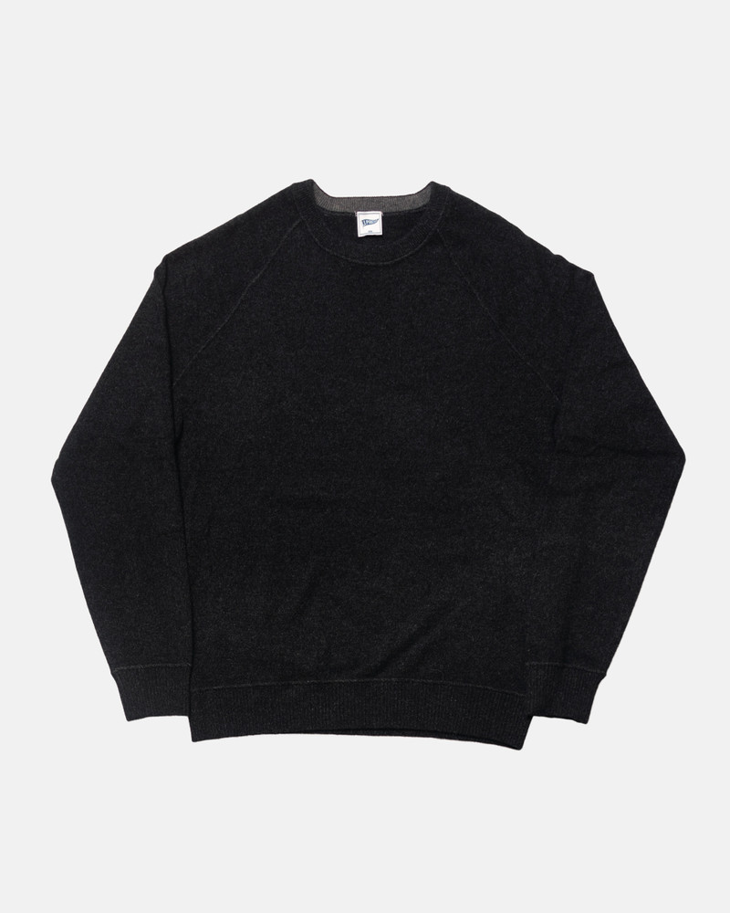 CHARCOAL CASHMERE CREWNECK SWEATER - TRIM FIT 1