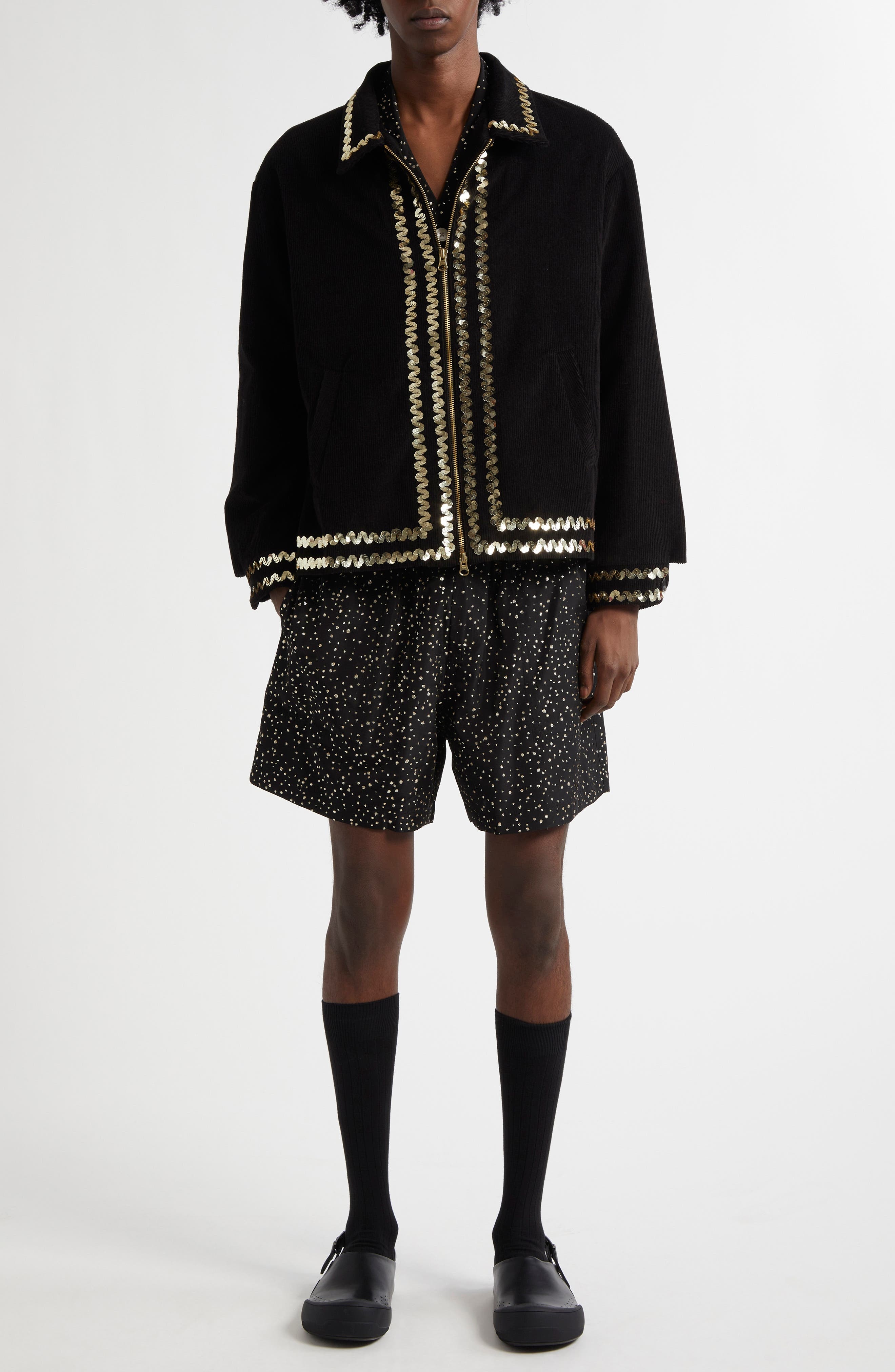Bode Bandstand Cotton Corduroy Jacket in Black Multi at Nordstrom - 2