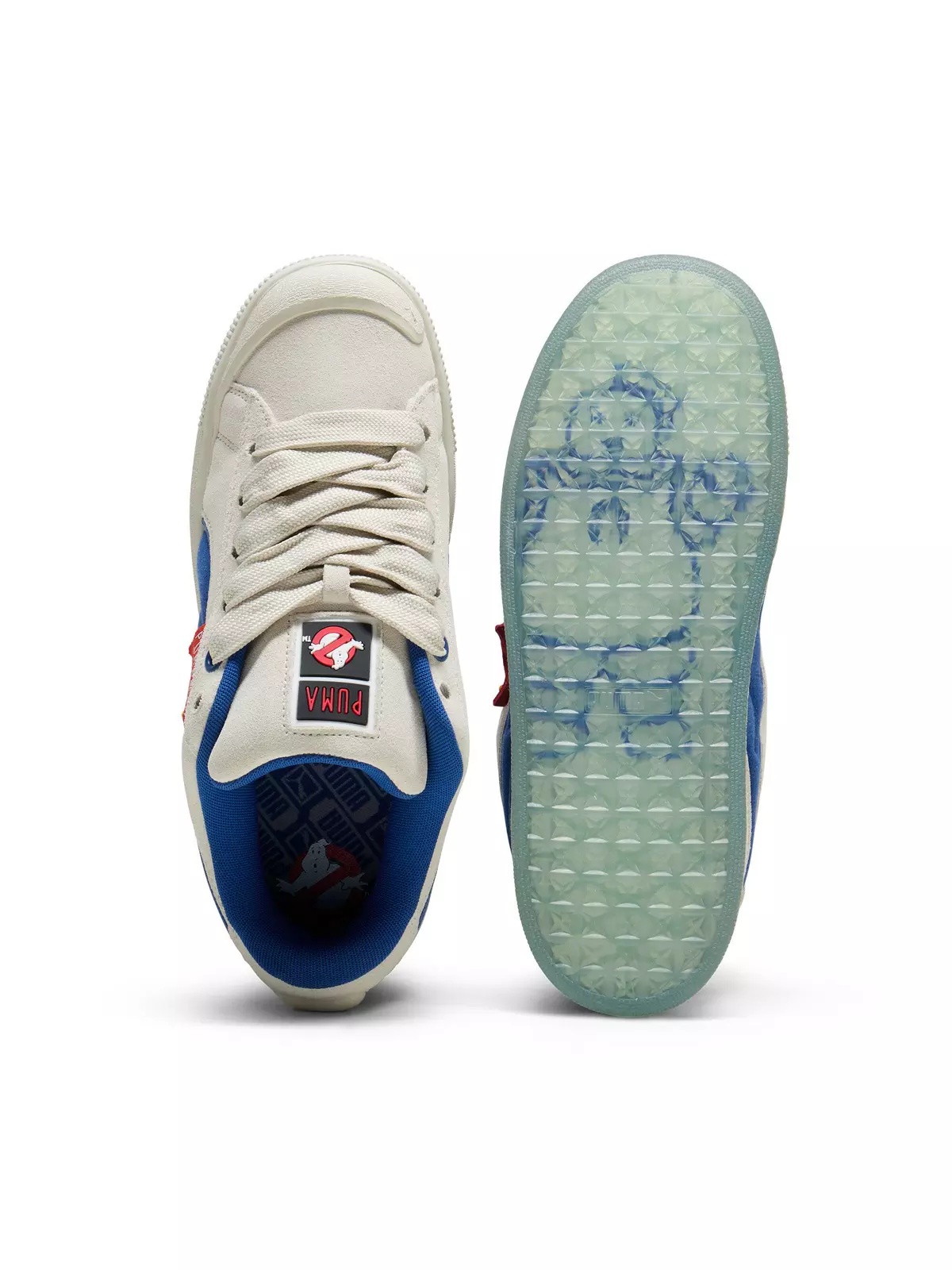 PUMA Suede XL Stay Puft "Warm White/Clyde Royal/PUMA Red" Men's Shoe - 4
