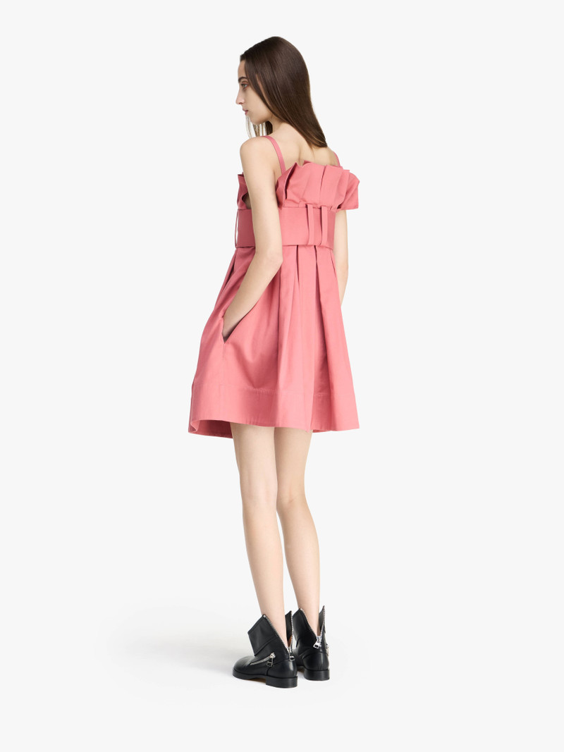 PLEATED D-RING MINI DRESS 3