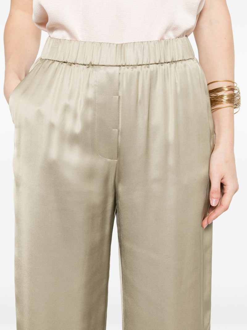 satin-finish turn-up trousers 5