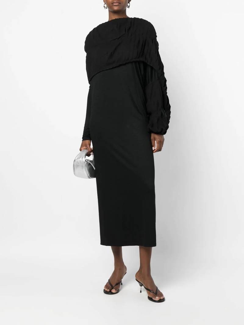 Yohji Yamamoto wool and cotton dress outlook