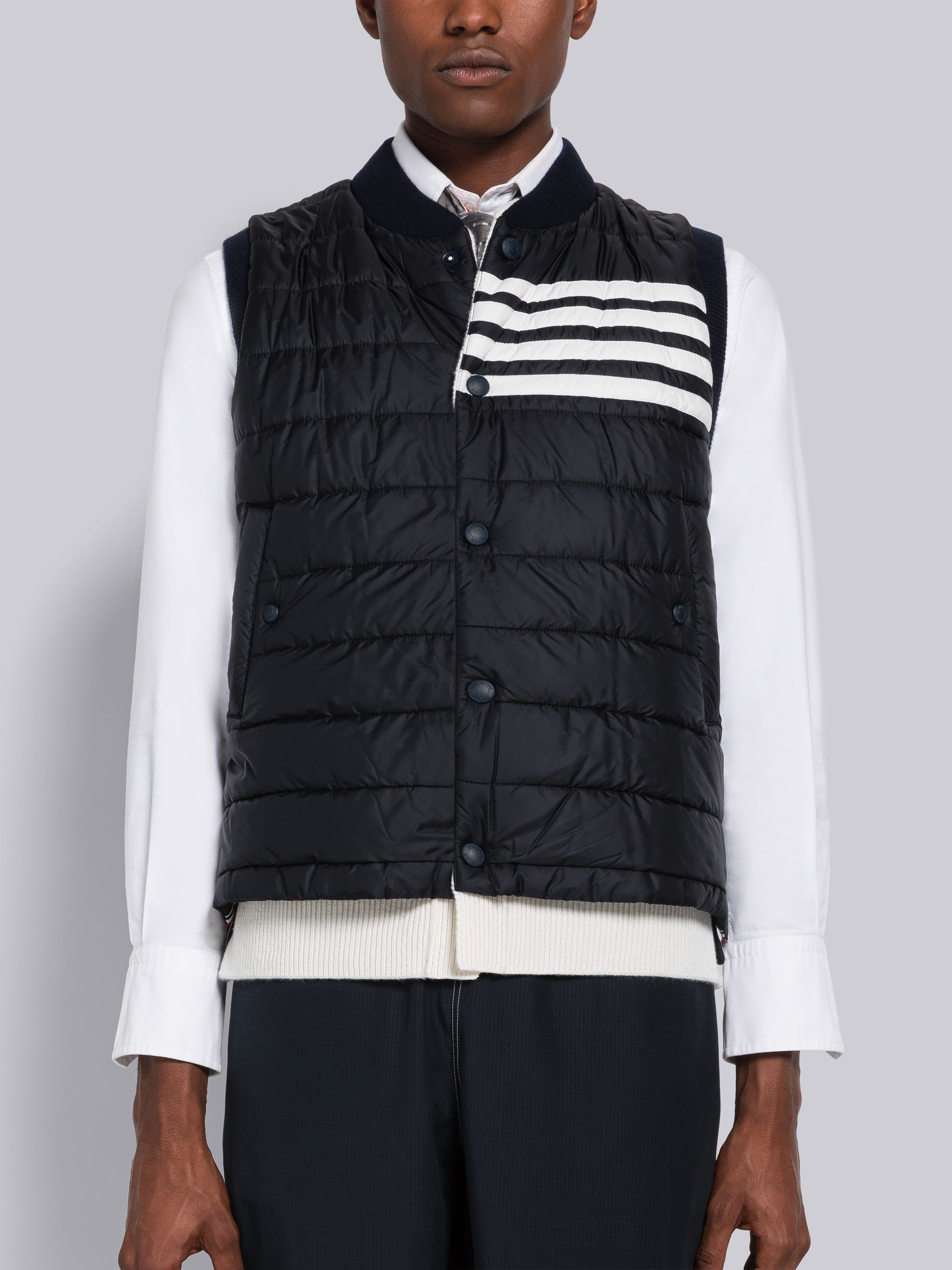 Nylon And Cashmere Reversible Tech Vest - 1