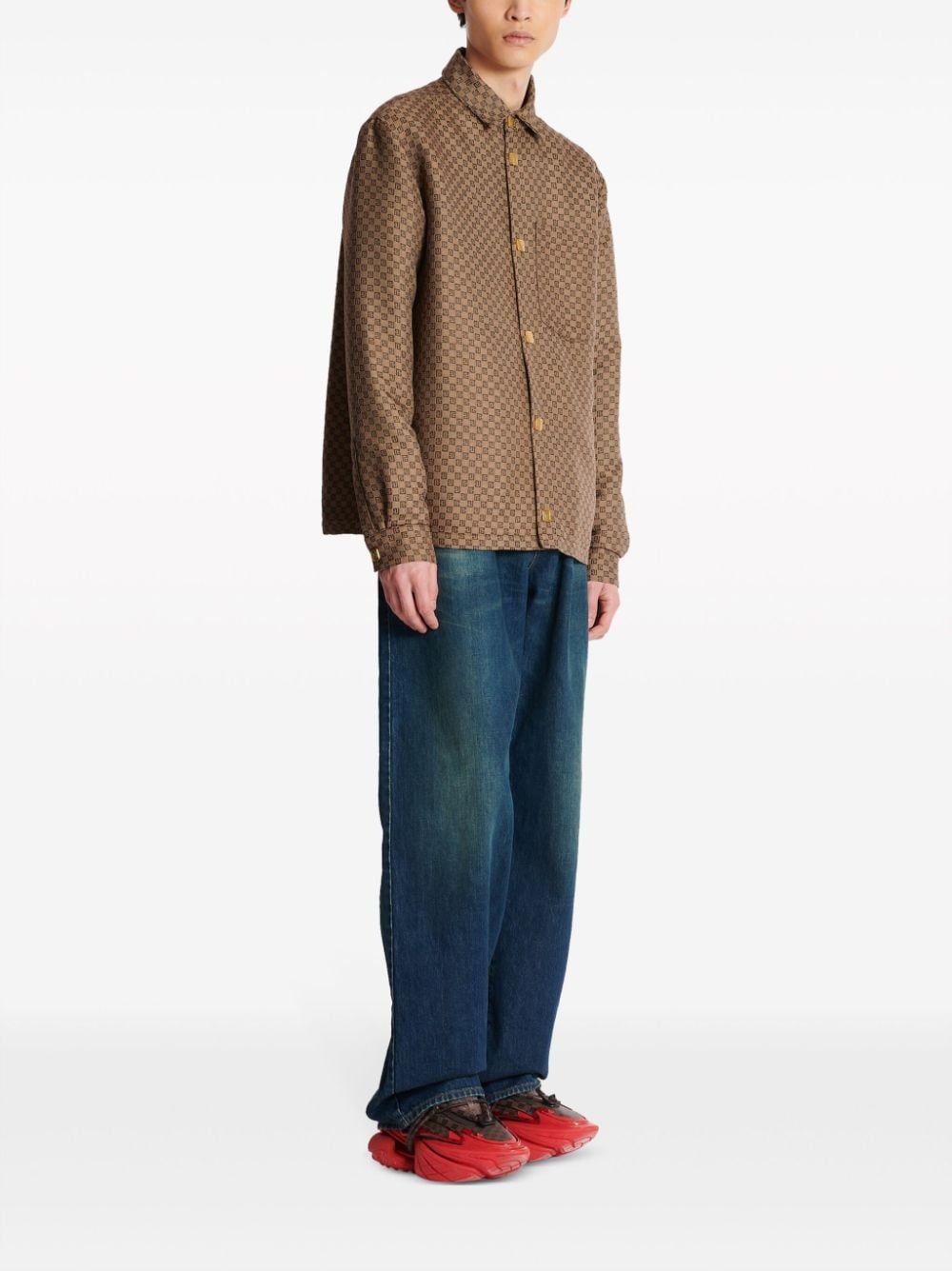 PB-monogram shirt jacket - 3