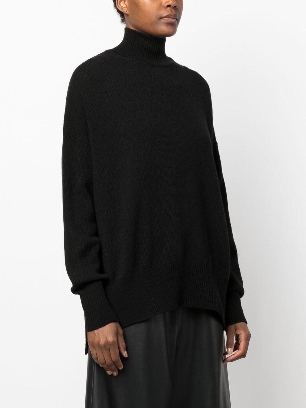 high-neck knitted cashmere jumper - 4