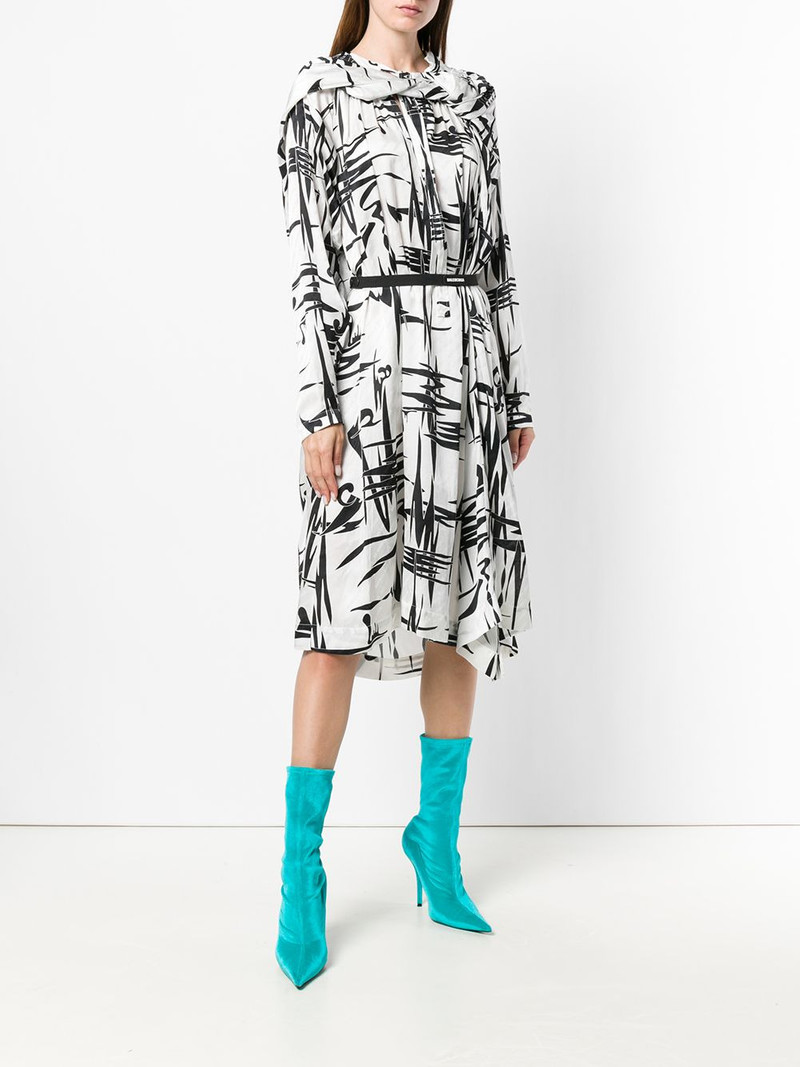 graphic print asymmetric dress 3