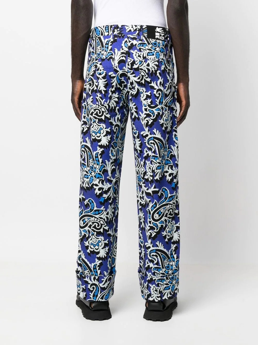 floral-print straight-leg trousers - 4