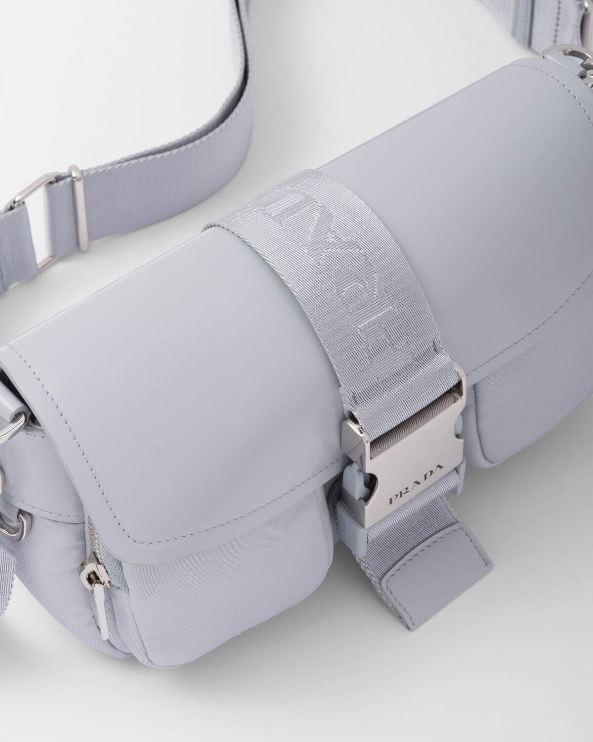 Prada Pocket nylon and brushed leather bag - 6
