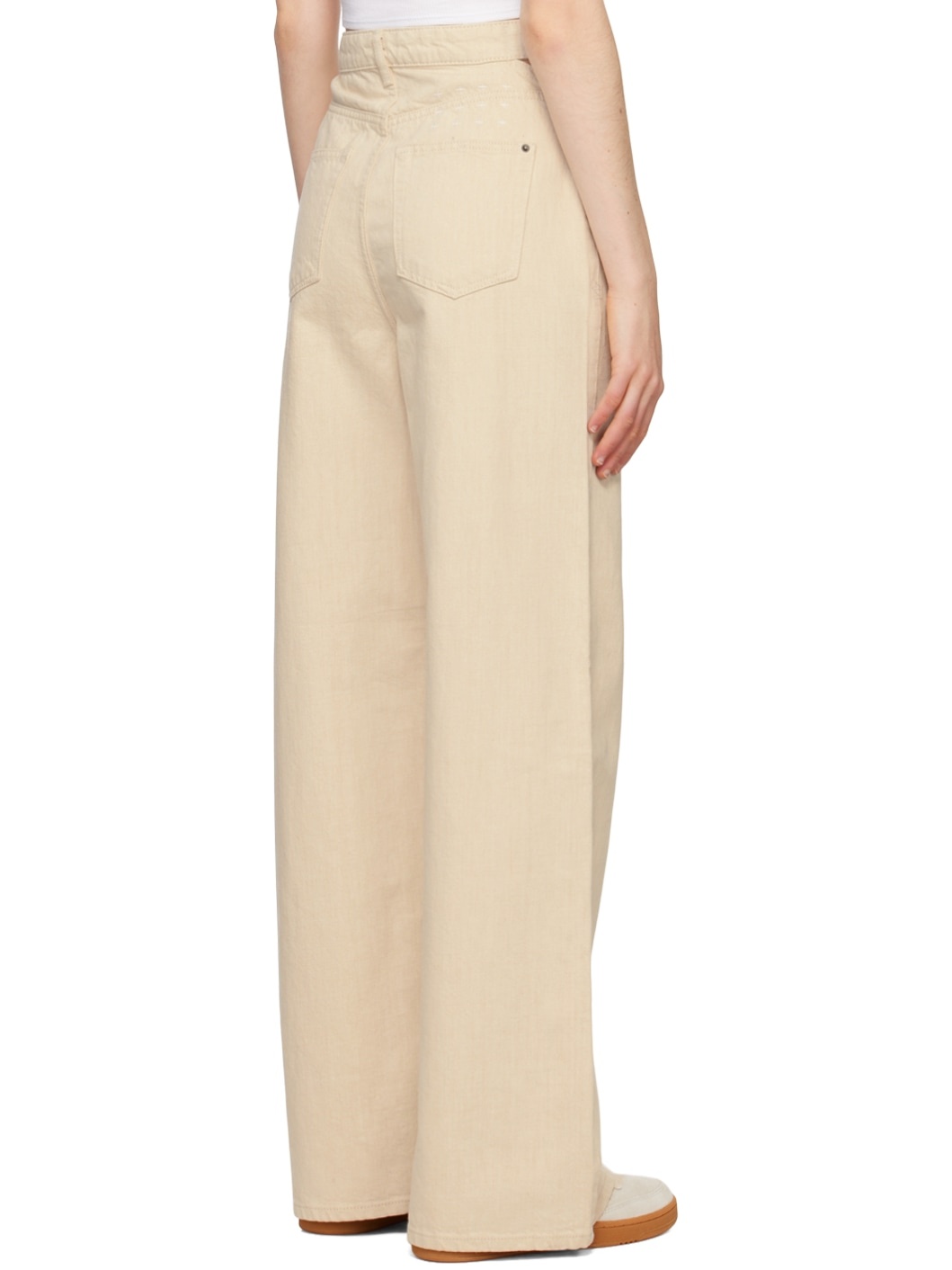 Beige Dettached Jeans - 3