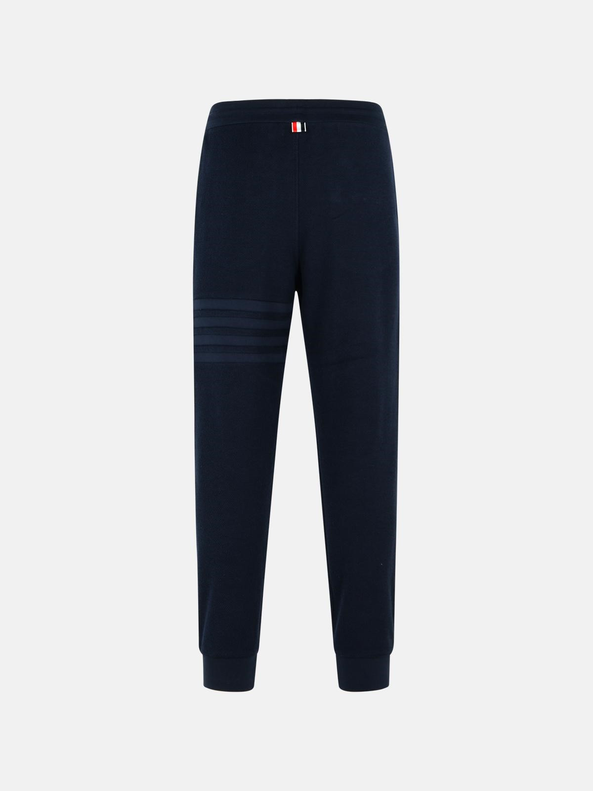 'JOGGER' NAVY COTTON PANTS - 3