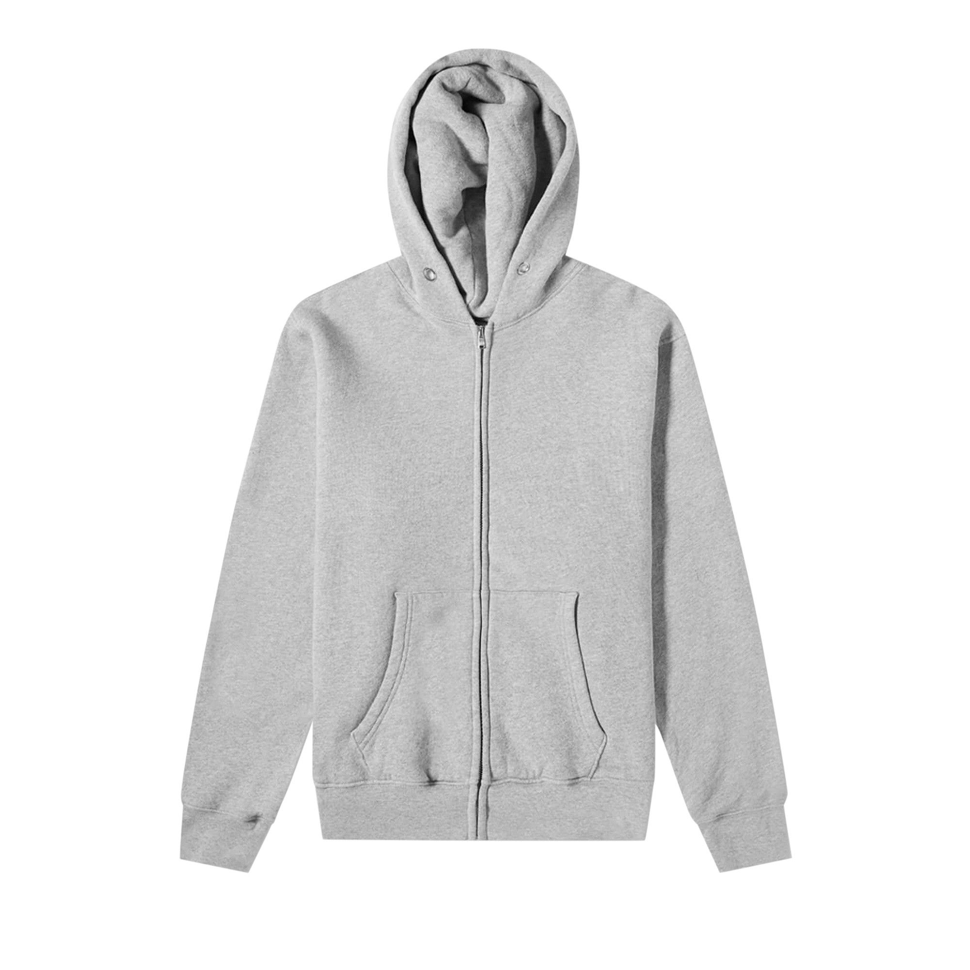 Les Tien Cropped Zip Hoodie 'Heather Grey' - 1