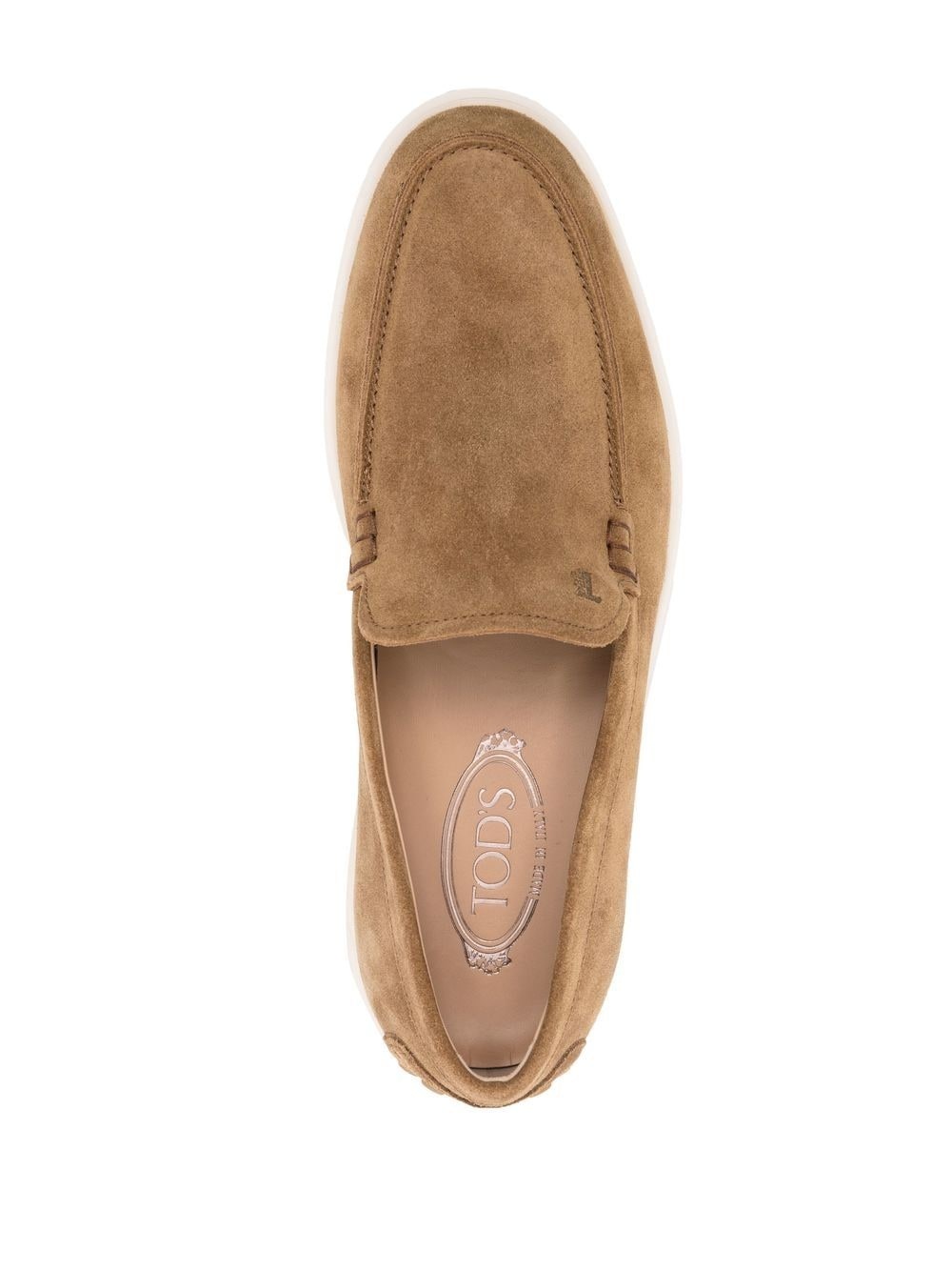 ridged-sole suede loafers - 4