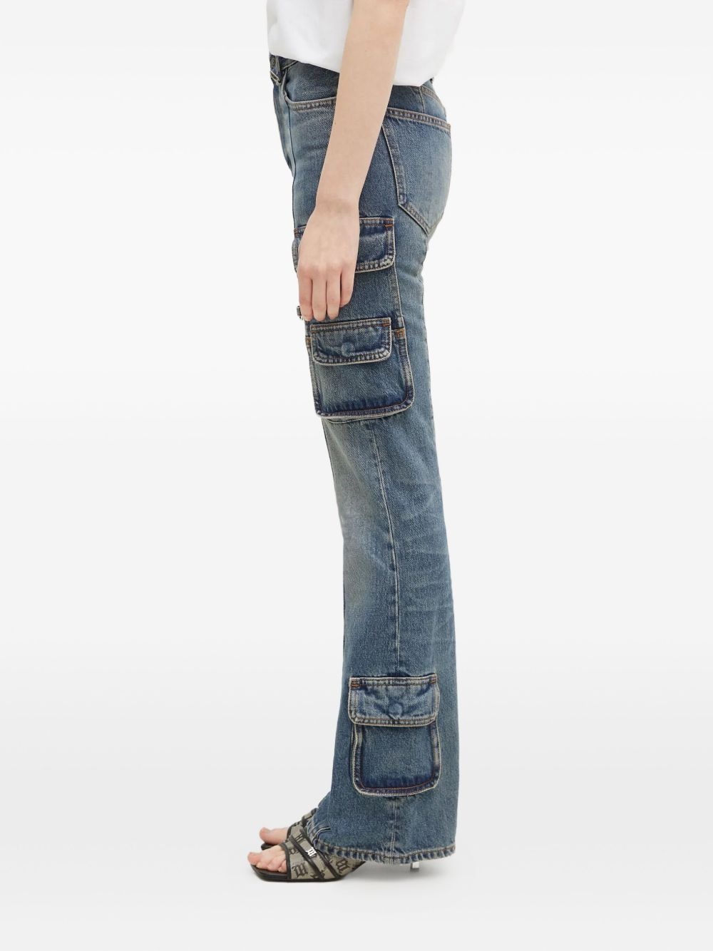 cargo panelled jeans - 3
