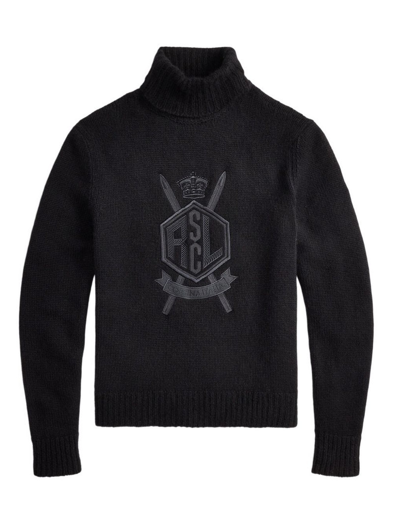 embroidered turtleneck pullover 1
