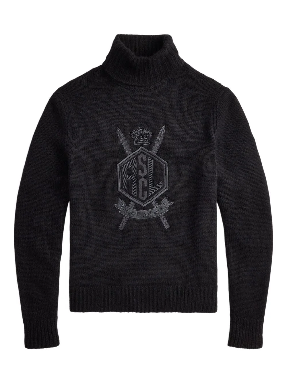 embroidered turtleneck pullover - 1