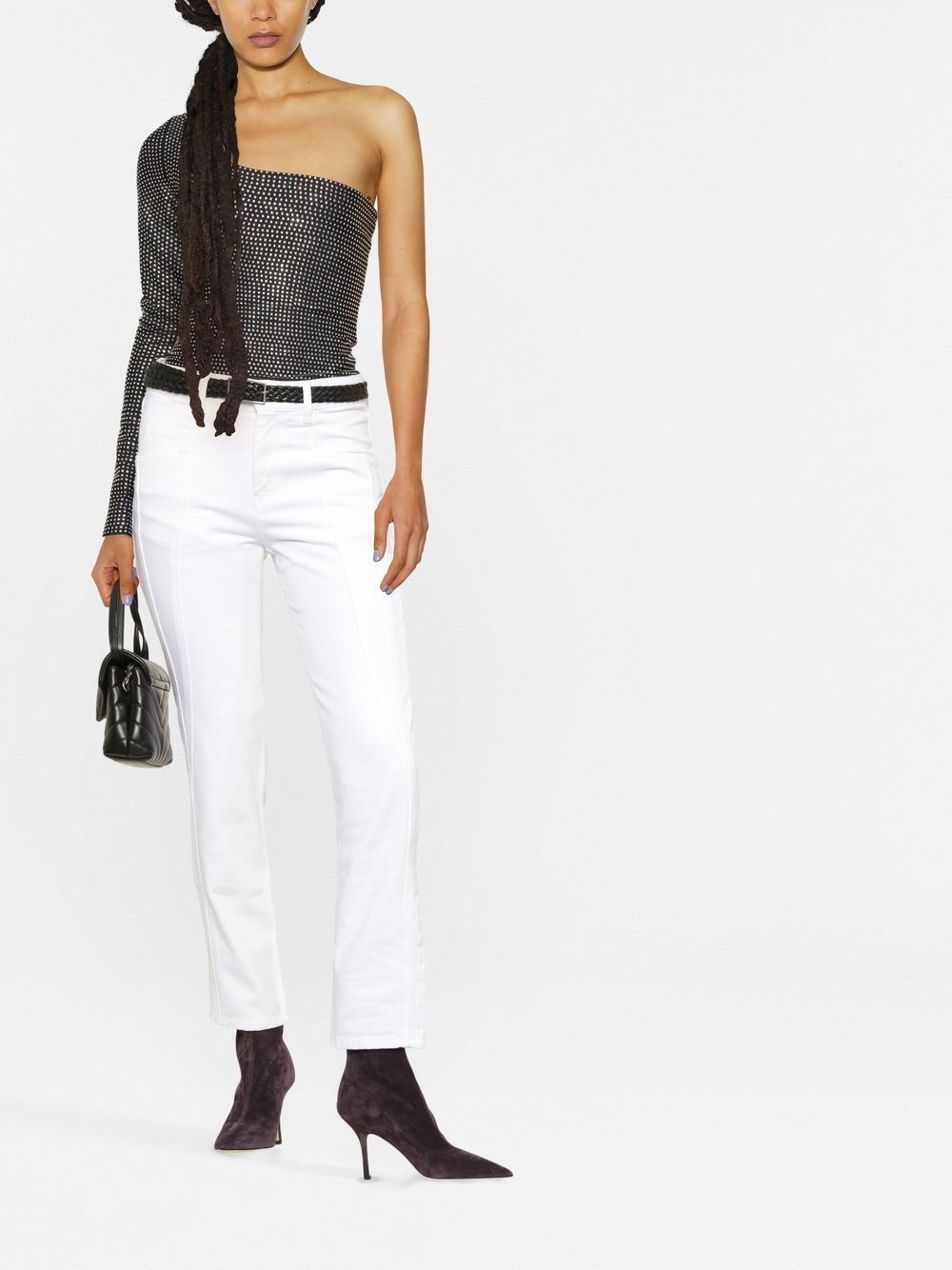 panelled skinny-cut jeans - 2
