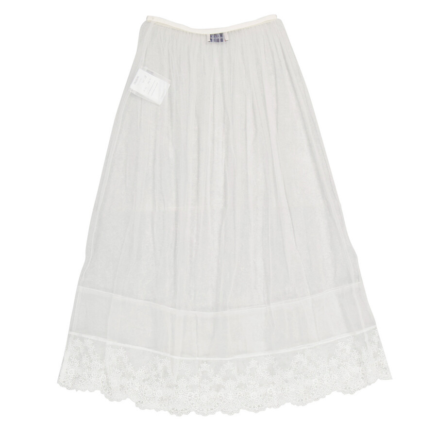 Moncler Ladies White/Black Layered Tulle Midi Skirt, Brand Size 38 (US SIze 0) - 2